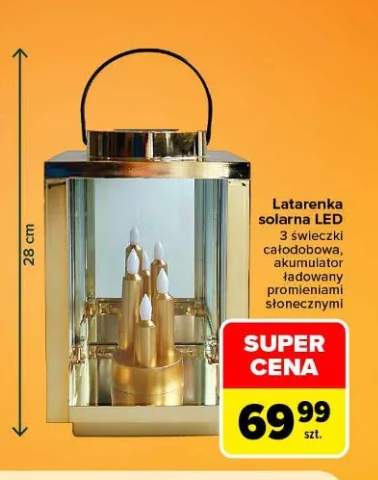 Latarenka solarna LED 3 świeczki
