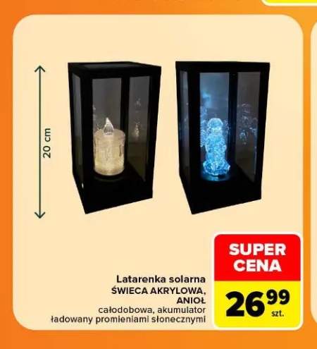 Latarenka solarna świeca akrylowa +1 wariant