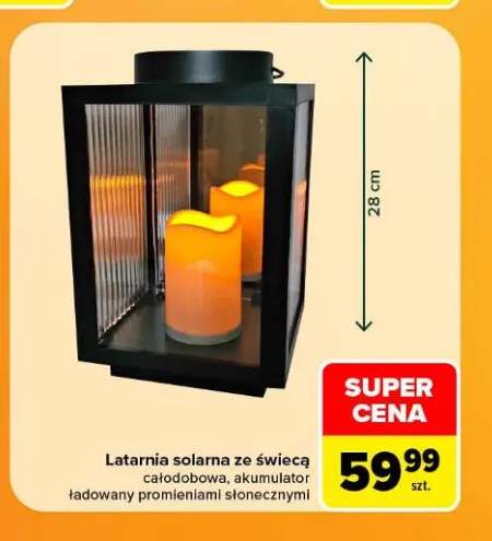 Latarnia solarna ze świecą