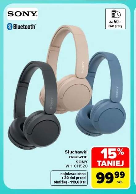 Słuchawki nauszne WH-CH520 Sony