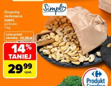 Orzechy nerkowca połówki Simpl