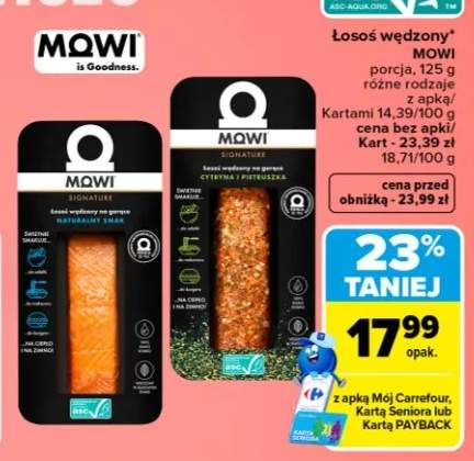 Łosoś wędzony na gorąco Mowi Signature Naturalny Smak