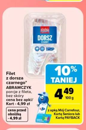 Filet z dorsza czarnego Abramczyk porcje z fileta bez skóry