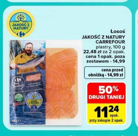 Łosoś plastry Jakość z Natury Carrefour