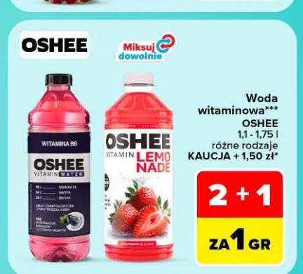 Woda witaminowa Oshee Vitamin Lemonade truskawka +1 wariant