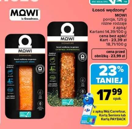 Łosoś wędzony na gorąco naturalny smak Mowi +1 wariant
