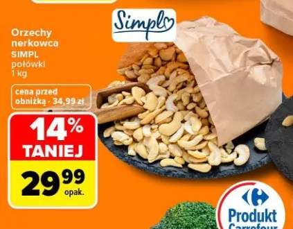Orzechy nerkowca połówki Simpl