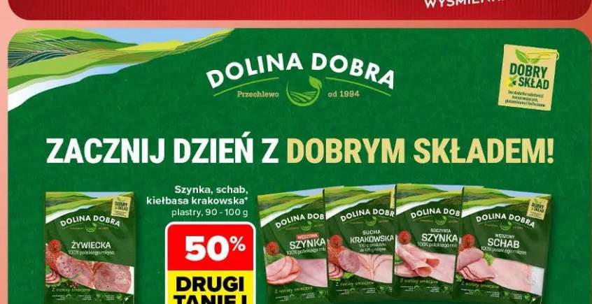 Kiełbasa żywiecka w plastrach Dolina Dobra +4 warianty