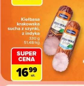 Kiełbasa krakowska sucha z szynki Tarczyński +1 wariant