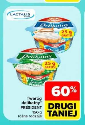 Twaróg delikatny naturalny Président +1 wariant