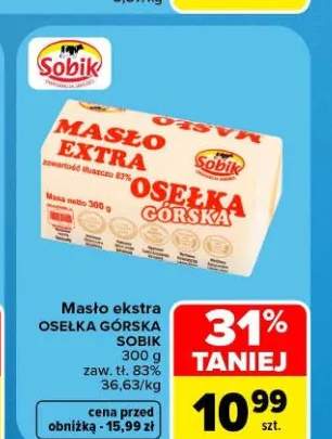 Masło ekstra Osełka Górska Sobik