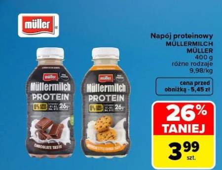 Napój proteinowy Müllermilch Chocolate Taste Müller +1 wariant