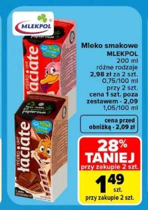 Mleko smakowe Łaciate Mlekpol
