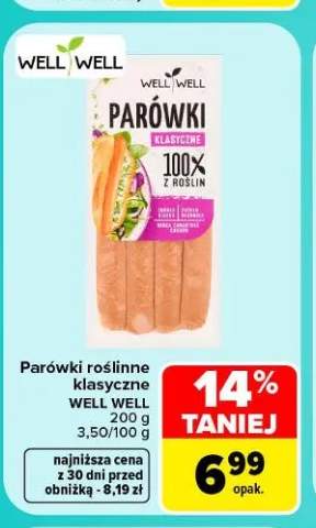 Parówki roślinne klasyczne Well