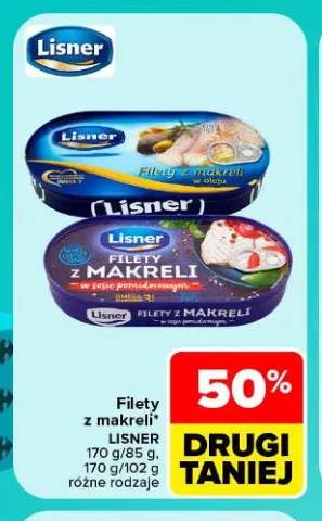 Filety z makreli Lisner w oleju +1 wariant