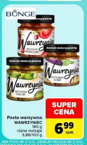 Pasta warzywna Wawrzyniec