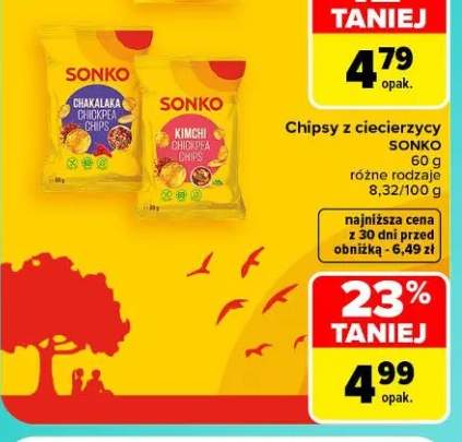 Chipsy z ciecierzycy Sonko