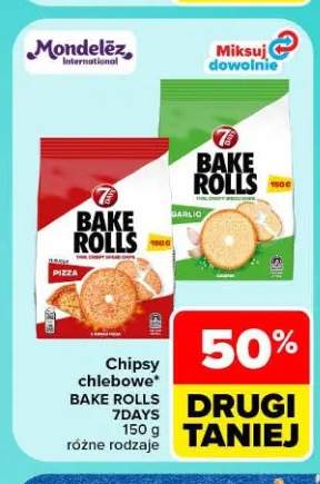 Chipsy chlebowe Pizza Bake Rolls 7Days +1 wariant