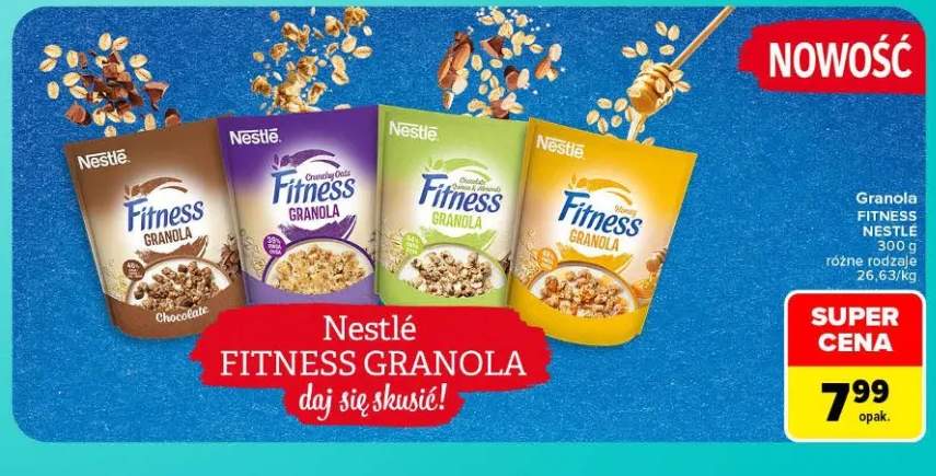 Granola Fitness Chocolate Nestlé +3 warianty