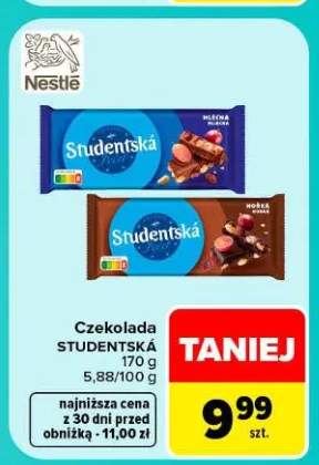 Czekolada mleczna Studentská +1 wariant