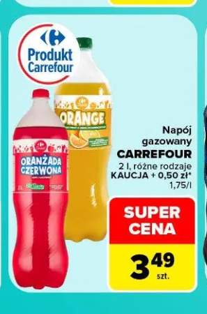Napój gazowany oranżada czerwona Carrefour +1 wariant