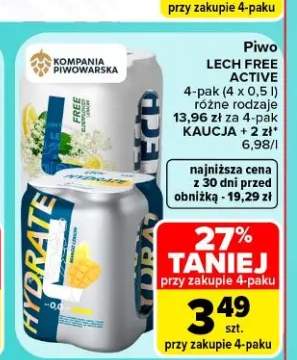 Piwo bezalkoholowe Lech Active 4-pak
