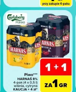 Piwo Harnaś 8% wiśnia 4-pak +1 wariant
