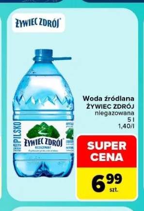 Woda źródlana niegazowana Żywiec Zdrój 5 l