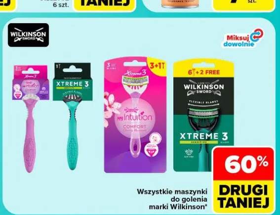 Maszynki do golenia Xtreme 3 Sensitive Wilkinson Sword 8-pak +3 warianty