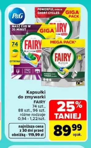 Kapsułki do zmywarki Fairy