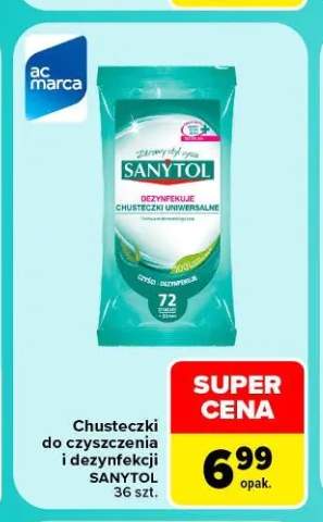Chusteczki do czyszczenia i dezynfekcji Sanytol
