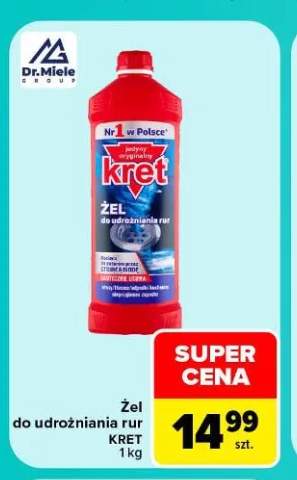 Żel do udrożniania rur Kret