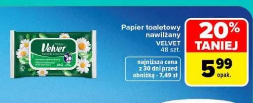 Papier toaletowy nawilżany Velvet