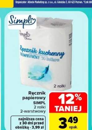 Ręcznik papierowy 2-warstwowy Simpl 2-pak