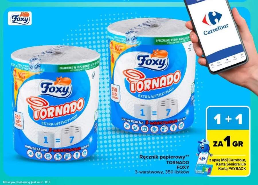 Ręcznik papierowy Tornado Foxy 3-warstwowy
