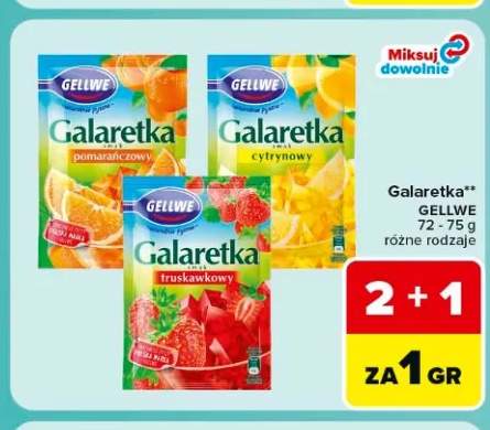 Galaretka smak pomarańczowy Gellwe +2 warianty
