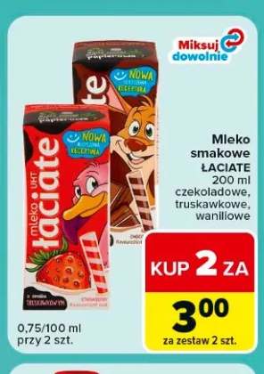 Mleko smakowe czekoladowe Łaciate +2 warianty