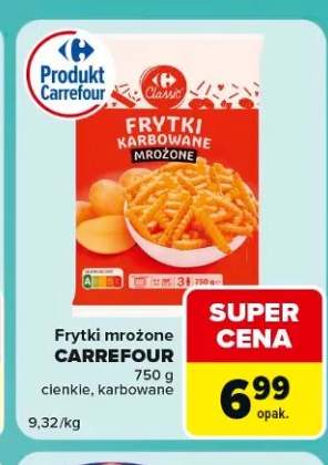 Frytki mrożone karbowane Carrefour +1 wariant