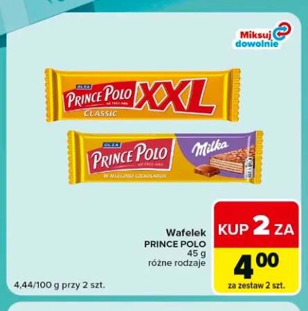 Wafelek Prince Polo Milka +1 wariant