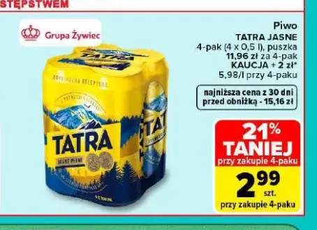 Piwo Tatra 4-pak 500 ml
