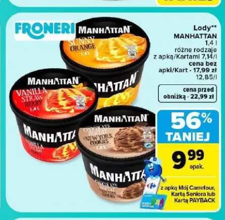 Lody Vanilla Strawberry Manhattan +2 warianty