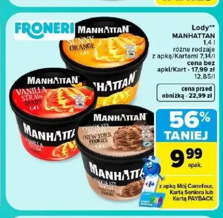 Lody Vanilla Strawberry Manhattan +2 warianty