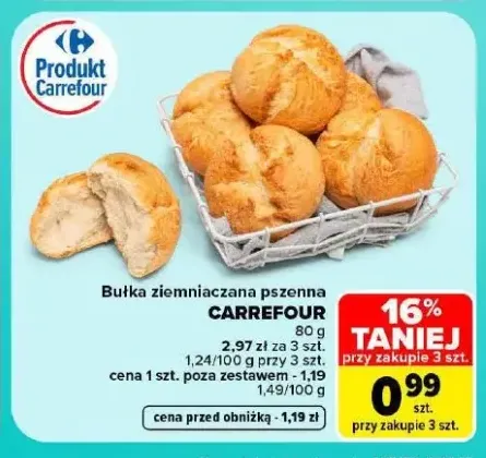 Bułka ziemniaczana pszenna Carrefour