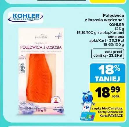 Polędwica z łososia wędzona Kohler