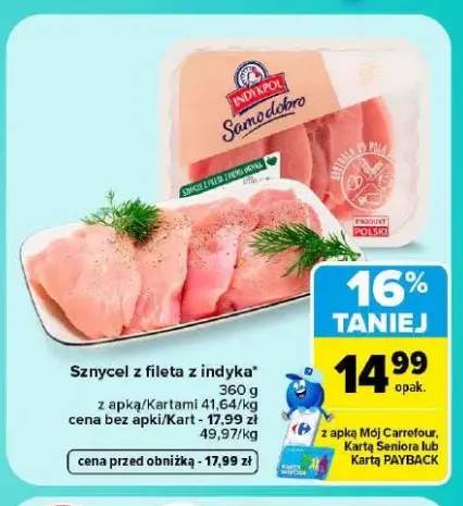 Sznycel z fileta z indyka Samo dobro Indykpol