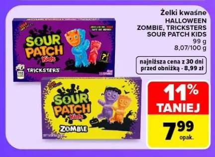 Żelki kwaśne Halloween Tricksters Sour Patch Kids +1 wariant
