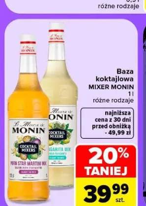Baza koktajlowa Mixer Margarita Monin +1 wariant