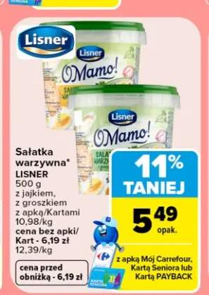 Sałatka warzywna Lisner O Mamo! z jajkiem