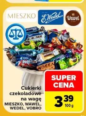 Cukierki czekoladowe na wagę Mieszko, Wawel, E.Wedel, Vobro