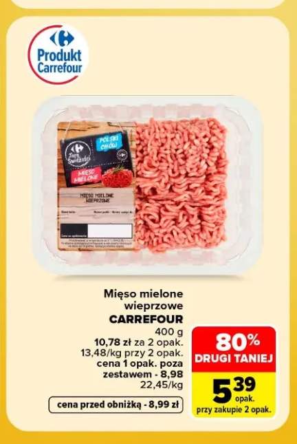 Mięso mielone wieprzowe Carrefour